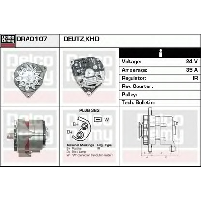 Foto Alternatore DELCO REMY DRA0107