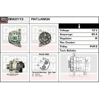 Фото Генератор DELCO REMY DRA0113