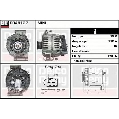 Foto Alternador DELCO REMY DRA0137