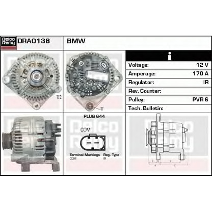 Foto Alternador DELCO REMY DRA0138