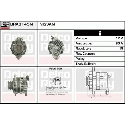 Foto Alternador DELCO REMY DRA0145N