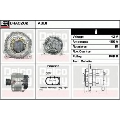 Zdjęcie Alternator DELCO REMY DRA0202