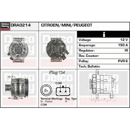 Foto Alternatore DELCO REMY DRA0214