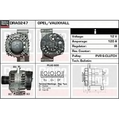 Zdjęcie Alternator DELCO REMY DRA0247