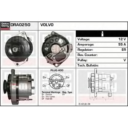 Zdjęcie Alternator DELCO REMY DRA0250