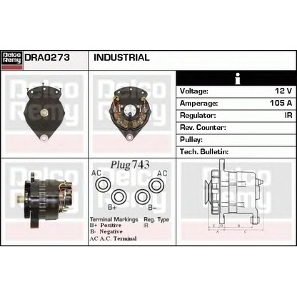 Photo Alternator DELCO REMY DRA0273