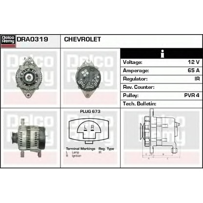 Zdjęcie Alternator DELCO REMY DRA0319