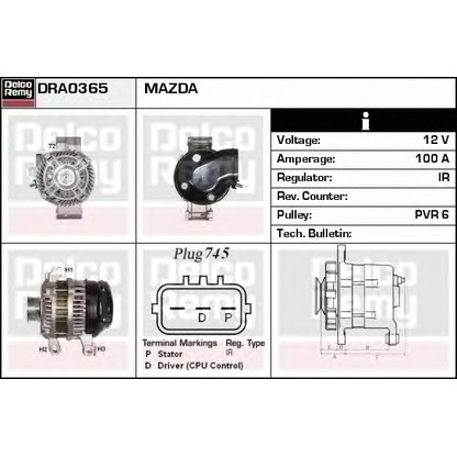 Zdjęcie Alternator DELCO REMY DRA0365