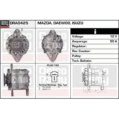 Foto Alternatore DELCO REMY DRA0425