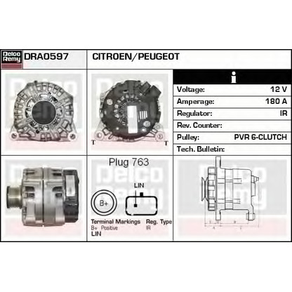 Photo Alternator DELCO REMY DRA0597