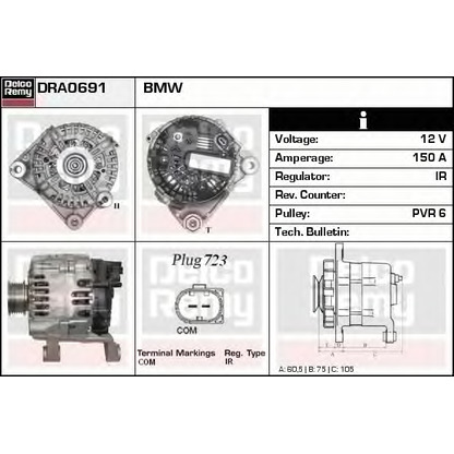 Foto Alternador DELCO REMY DRA0691