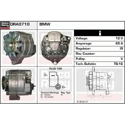 Photo Alternator DELCO REMY DRA0710