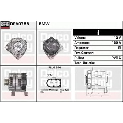 Foto Alternatore DELCO REMY DRA0758