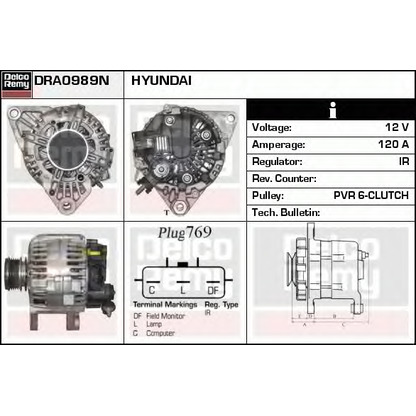 Фото Генератор DELCO REMY DRA0989N