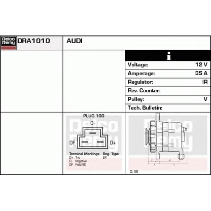 Фото Генератор DELCO REMY DRA1010