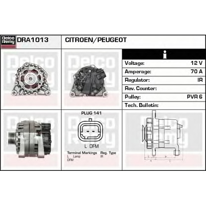 Zdjęcie Alternator DELCO REMY DRA1013