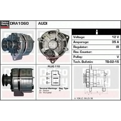 Фото Генератор DELCO REMY DRA1060