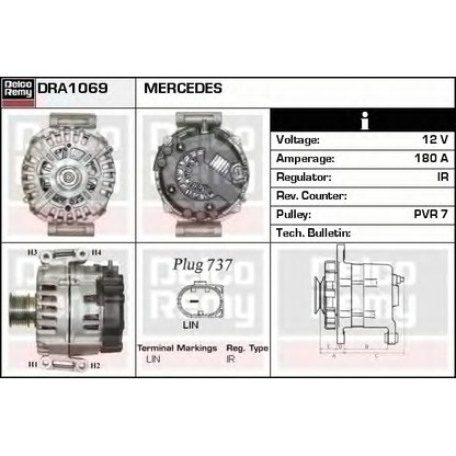 Zdjęcie Alternator DELCO REMY DRA1069