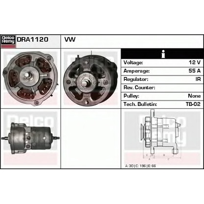 Foto Alternador DELCO REMY DRA1120