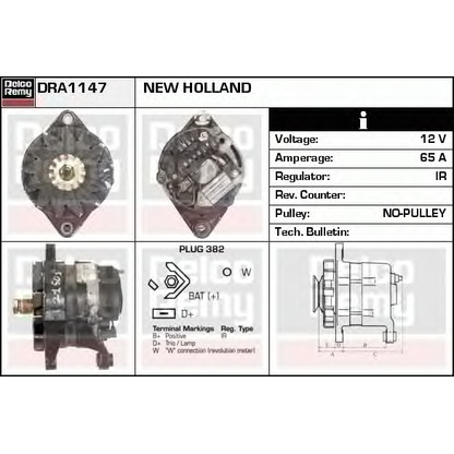 Zdjęcie Alternator DELCO REMY DRA1147