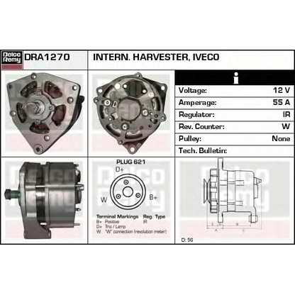 Photo Alternator DELCO REMY DRA1270