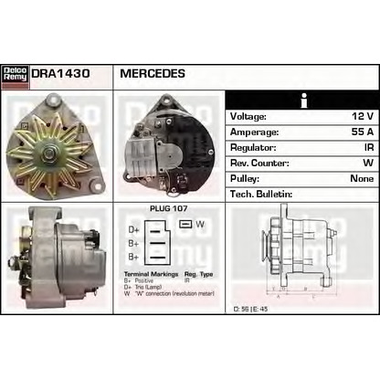 Foto Alternador DELCO REMY DRA1430