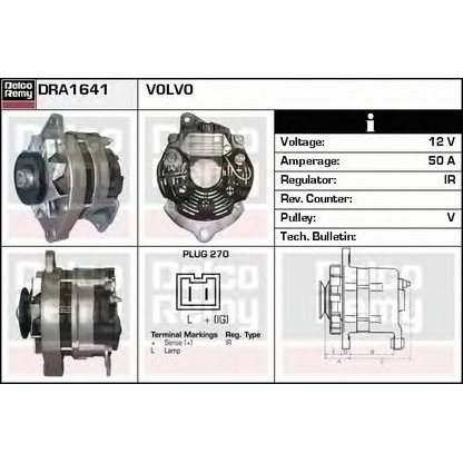 Zdjęcie Alternator DELCO REMY DRA1641