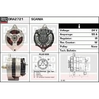 Foto Alternatore DELCO REMY DRA2721