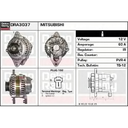 Foto Alternador DELCO REMY DRA3037