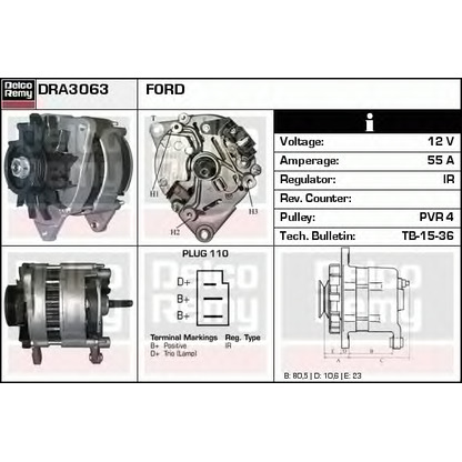 Foto Alternatore DELCO REMY DRA3063