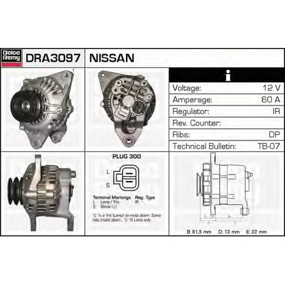 Foto Alternador DELCO REMY DRA3097