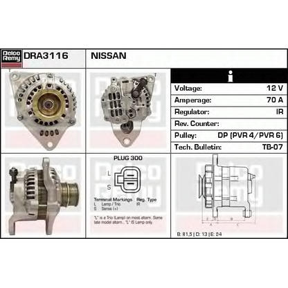 Zdjęcie Alternator DELCO REMY DRA3116