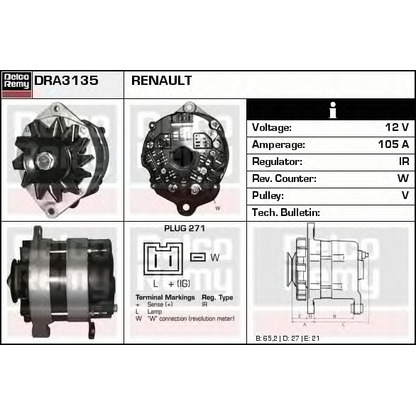 Foto Alternatore DELCO REMY DRA3135