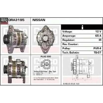 Фото Генератор DELCO REMY DRA3195