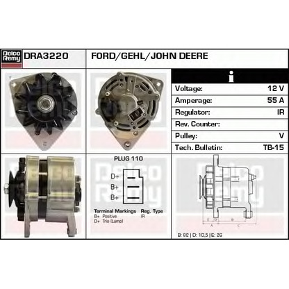 Photo Alternator DELCO REMY DRA3220