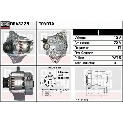 Zdjęcie Alternator DELCO REMY DRA3225