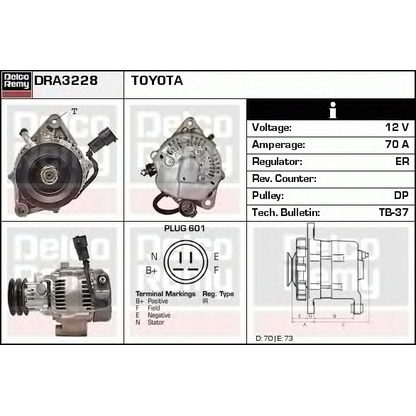 Foto Alternador DELCO REMY DRA3228