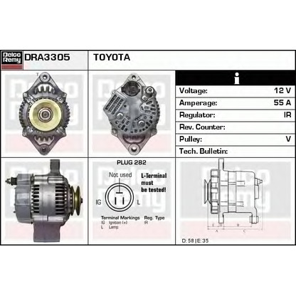 Фото Генератор DELCO REMY DRA3305