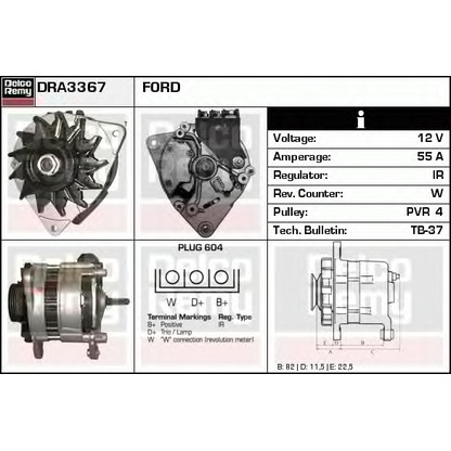 Foto Alternador DELCO REMY DRA3367