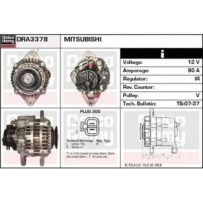 Zdjęcie Alternator DELCO REMY DRA3378