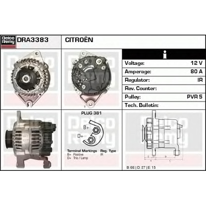 Foto Alternador DELCO REMY DRA3383