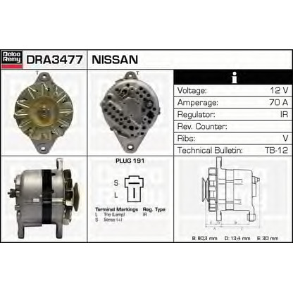 Zdjęcie Alternator DELCO REMY DRA3477