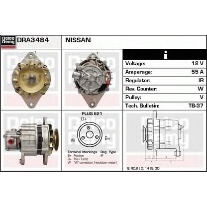 Foto Alternatore DELCO REMY DRA3484