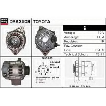 Foto Alternatore DELCO REMY DRA3509