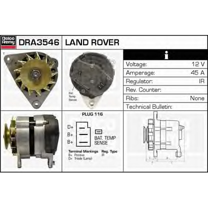 Zdjęcie Alternator DELCO REMY DRA3546