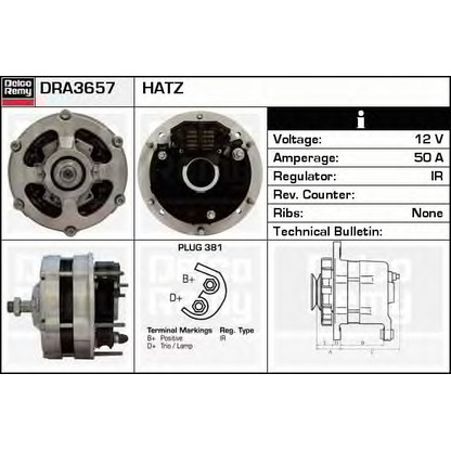 Foto Alternatore DELCO REMY DRA3657