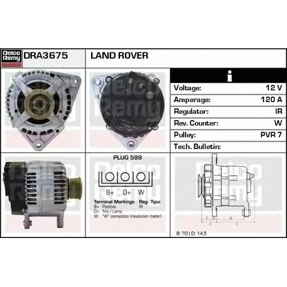 Foto Alternador DELCO REMY DRA3675