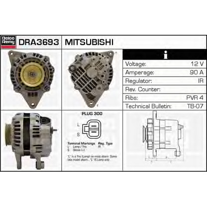 Foto Alternador DELCO REMY DRA3693