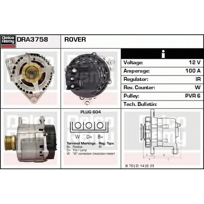 Zdjęcie Alternator DELCO REMY DRA3758