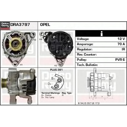 Foto Alternador DELCO REMY DRA3797